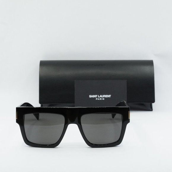 Saint Laurent SL628 001 Square Sunglasses - Black - Picture 2 of 12